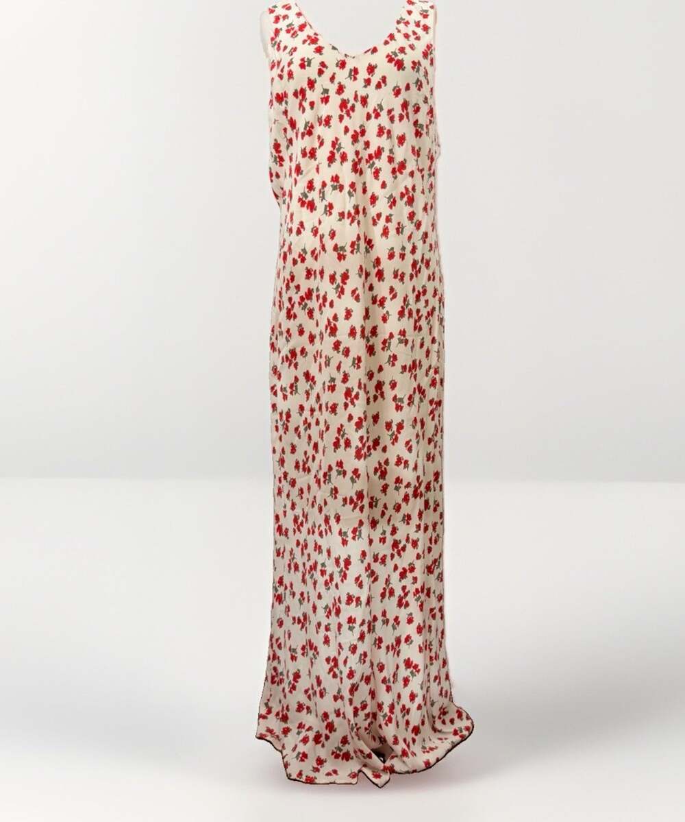 NEW Z Supply Hana La Rosa Ditsy Maxi Dress Sea Salt Red Floral White NWT $99